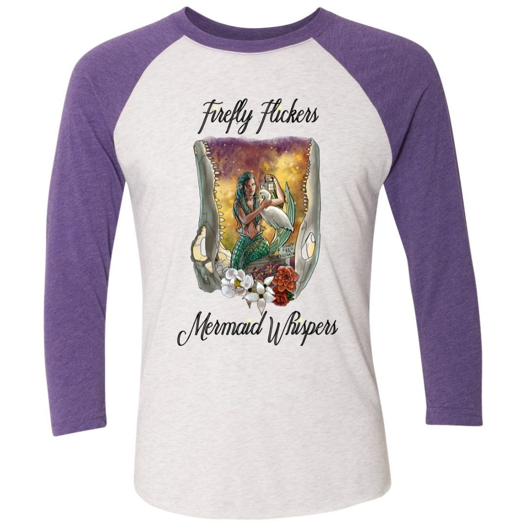Mountains & Mermaids Bayou Mermaid Baseball T-Shirt Small / Purple