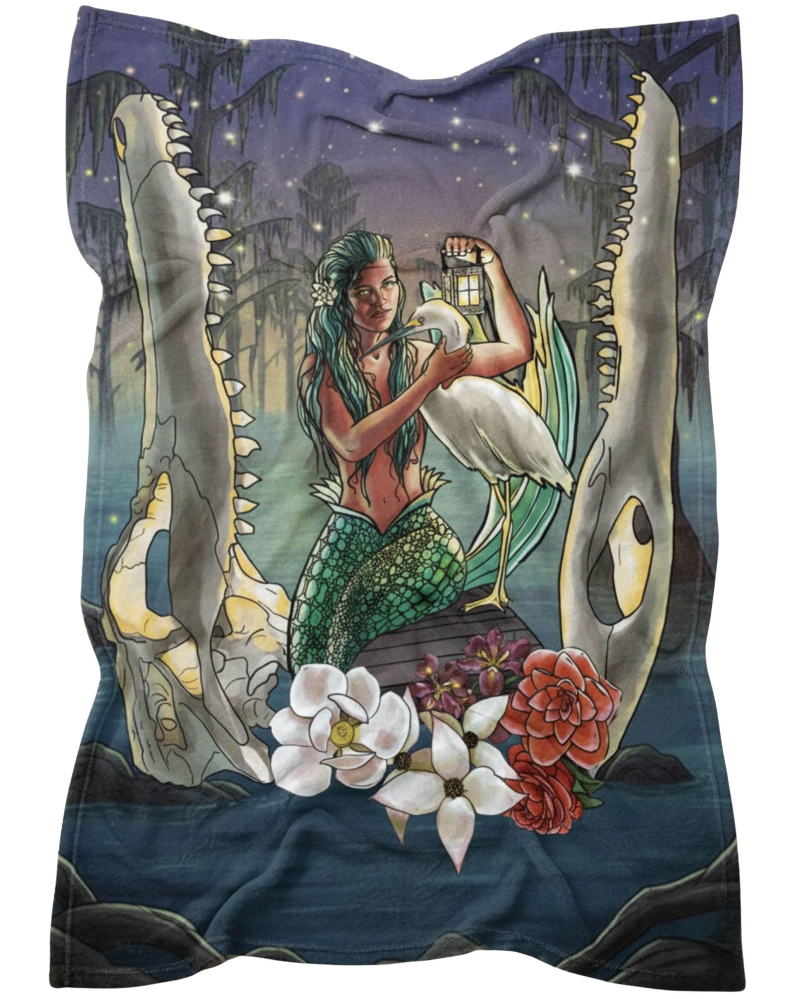 Mountains & Mermaids Bayou Mermaid Plush Blanket