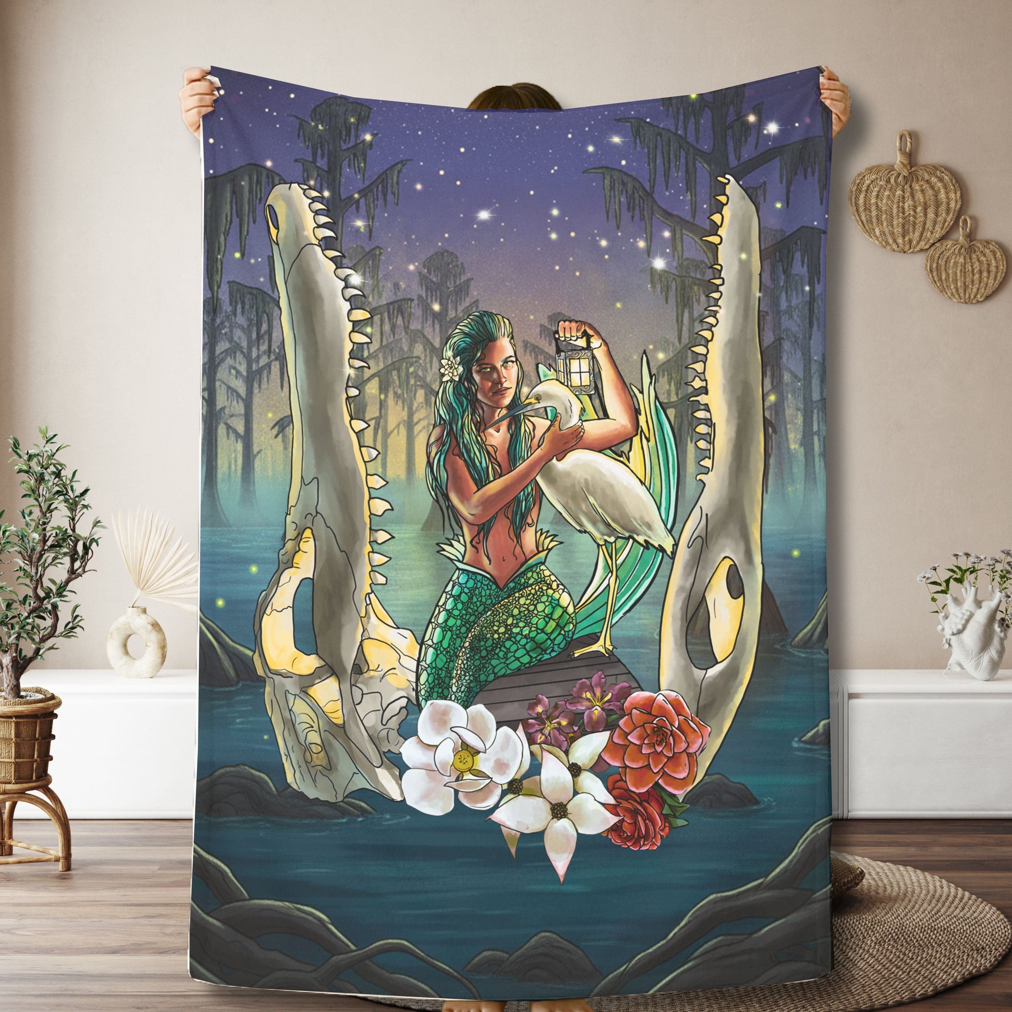 Mountains & Mermaids Bayou Mermaid Plush Blanket