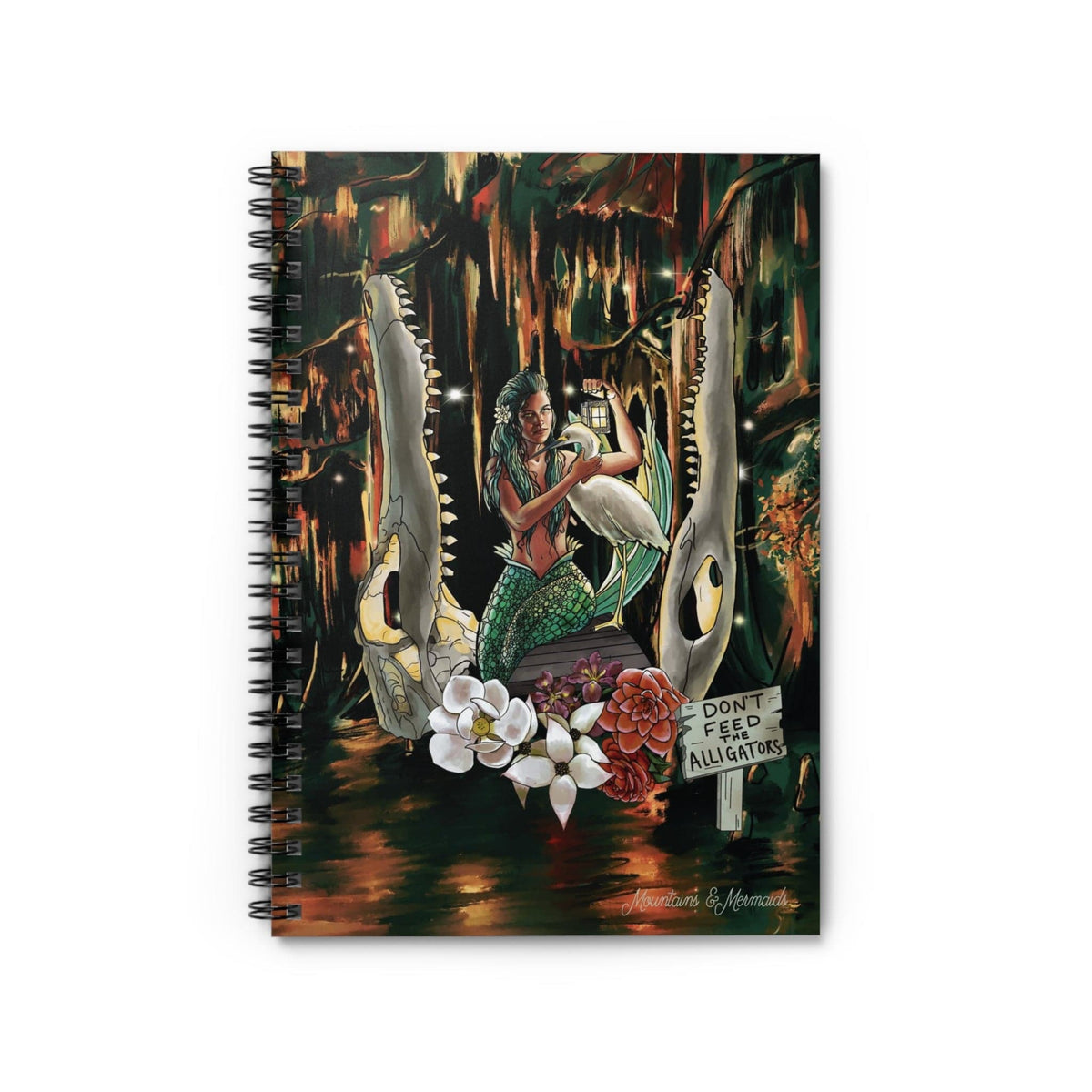 Mountains &amp; Mermaids Bayou Mermaid Spiral Notebook - Ruled Line One Size 10670654941793973439