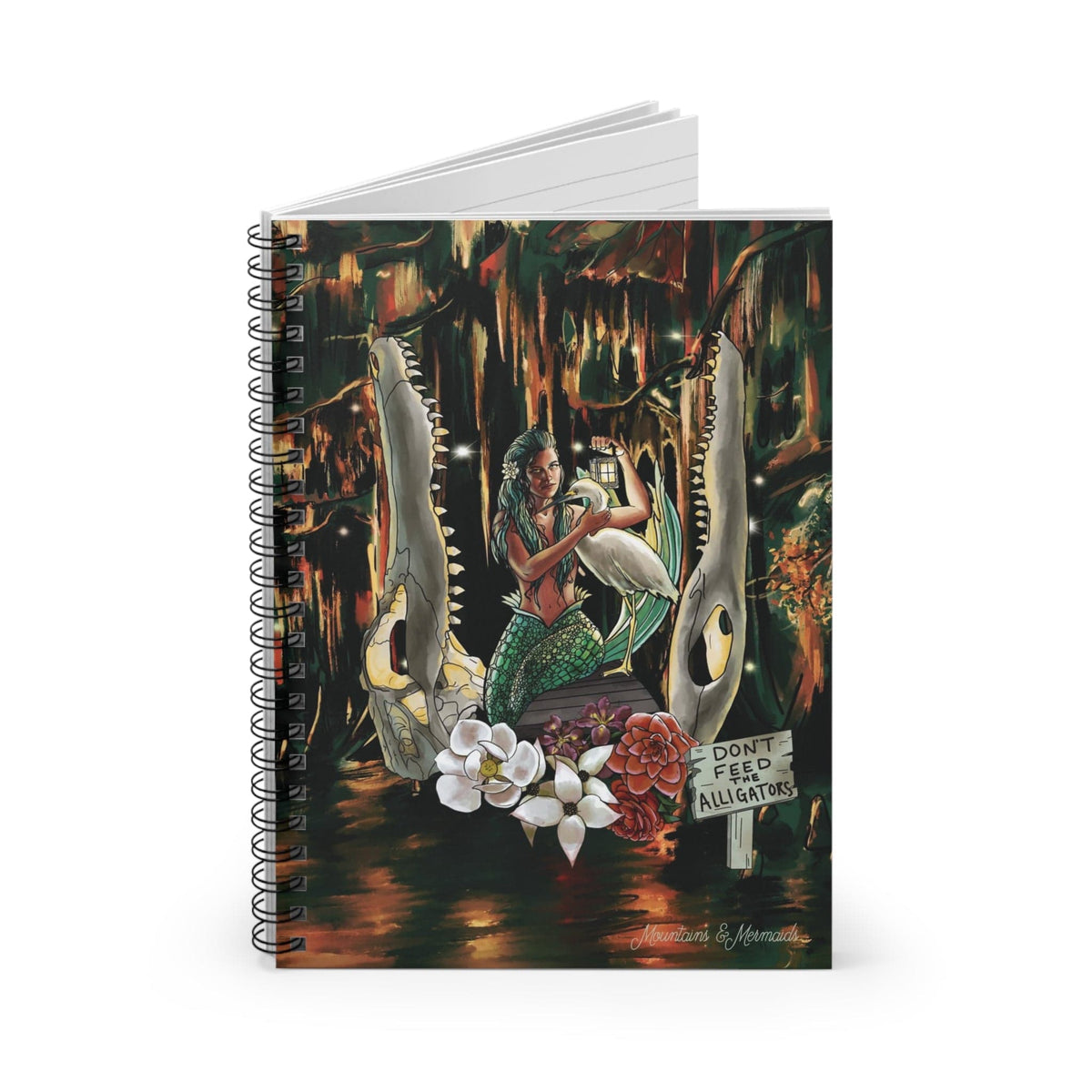 Mountains & Mermaids Bayou Mermaid Spiral Notebook - Ruled Line One Size 10670654941793973439