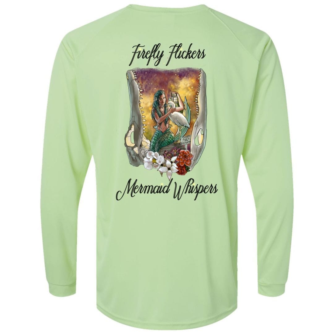 Mountains & Mermaids Bayou Mermaid Unisex SPF Sun Shirt Small / Lime