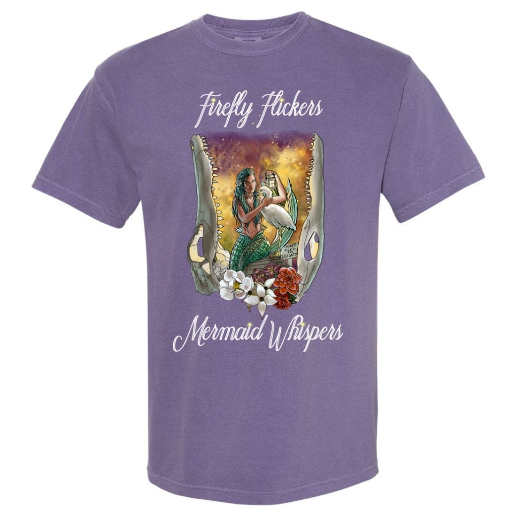 Mountains &amp; Mermaids Bayou Mermaid Unisex T-Shirt Small / Purple MM1654