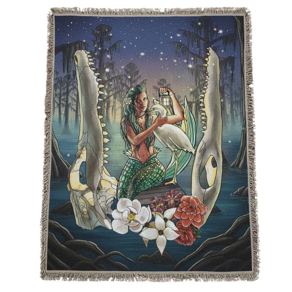 Mountains & Mermaids Bayou Mermaid Woven Blanket