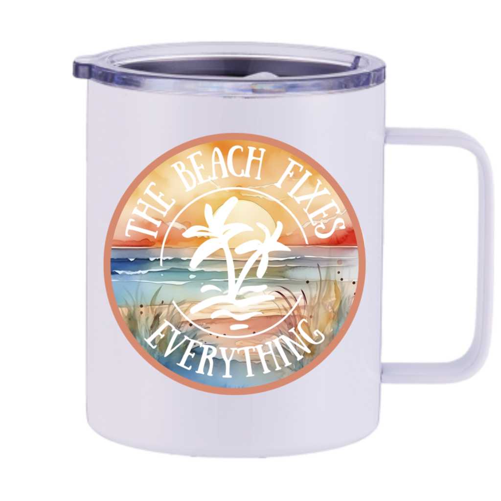Mountains & Mermaids Beach Fix Insulated Travel Mug MM6088