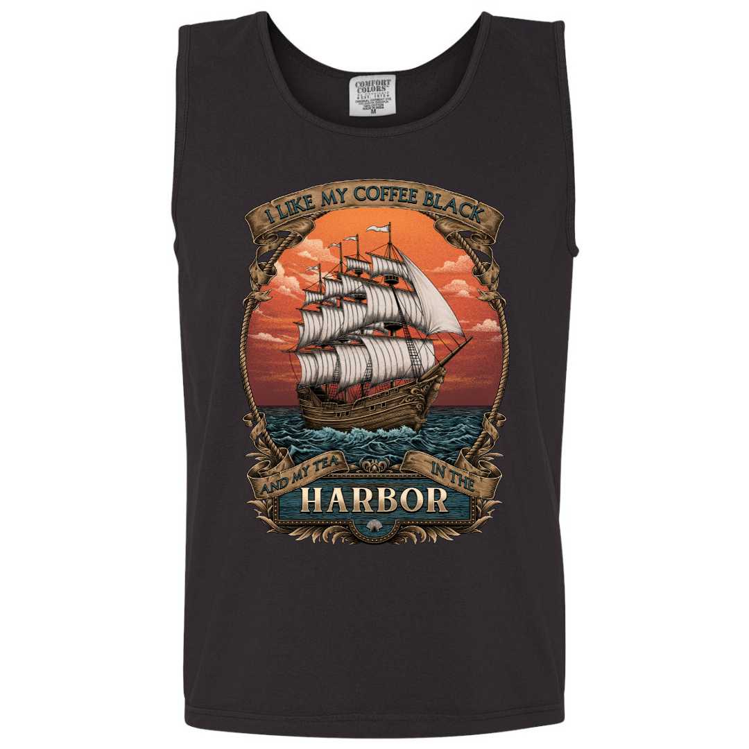 Mountains &amp; Mermaids Black Harbor Boyfriend Tank (Black) Small MM2526