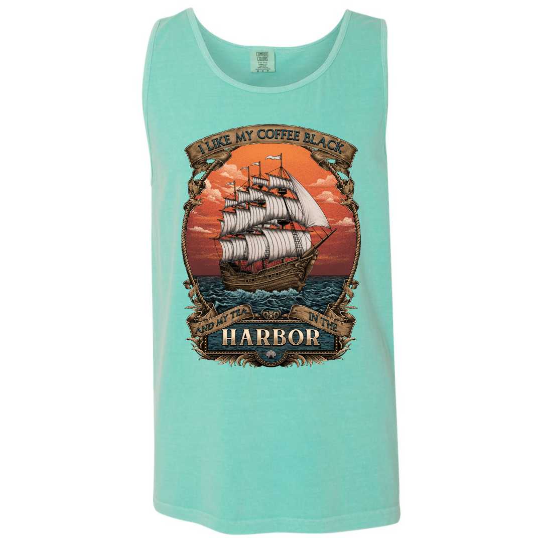Mountains &amp; Mermaids Black Harbor Boyfriend Tank (Chalky Mint) Small MM2538