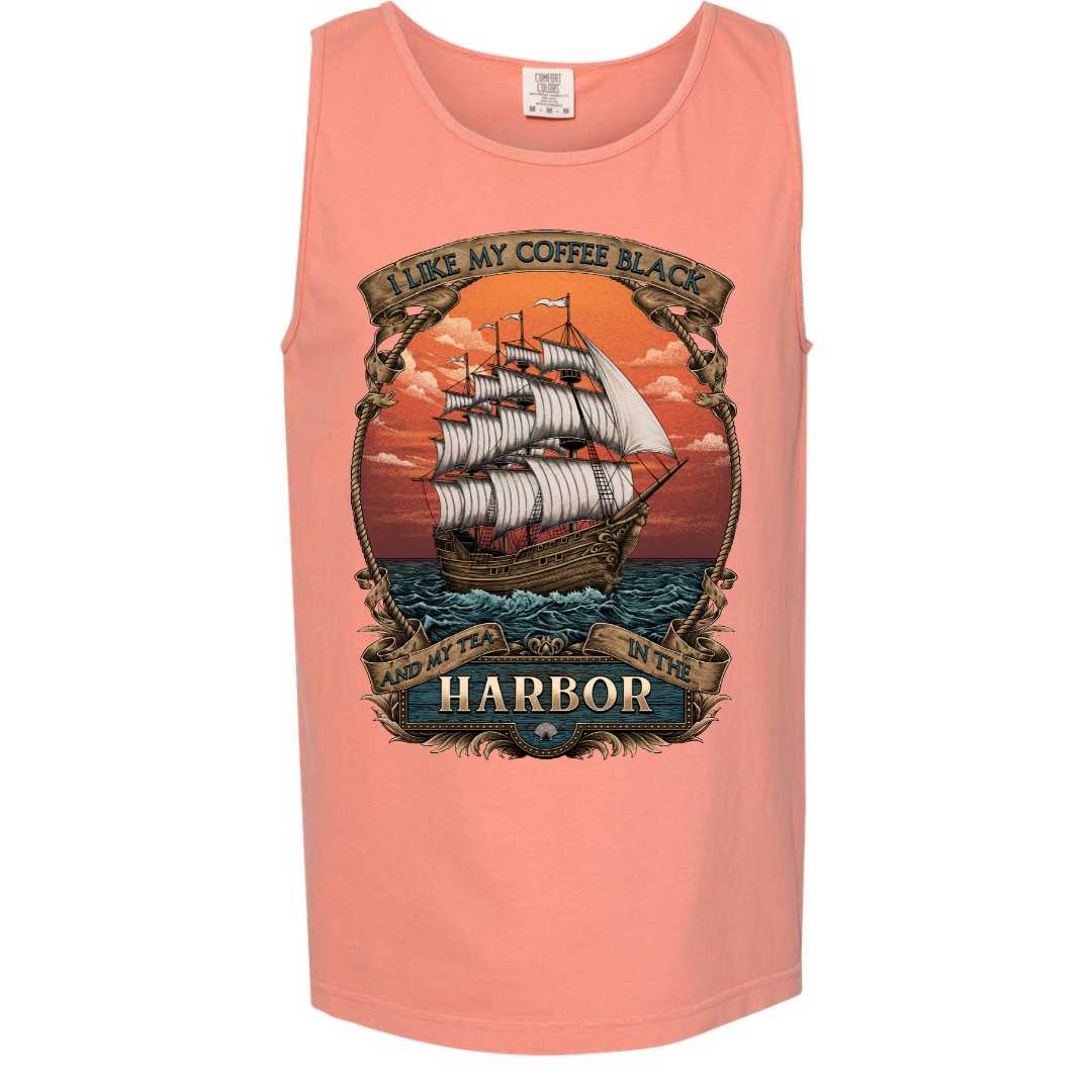 Mountains &amp; Mermaids Black Harbor Boyfriend Tank (Terracotta) Small MM2544