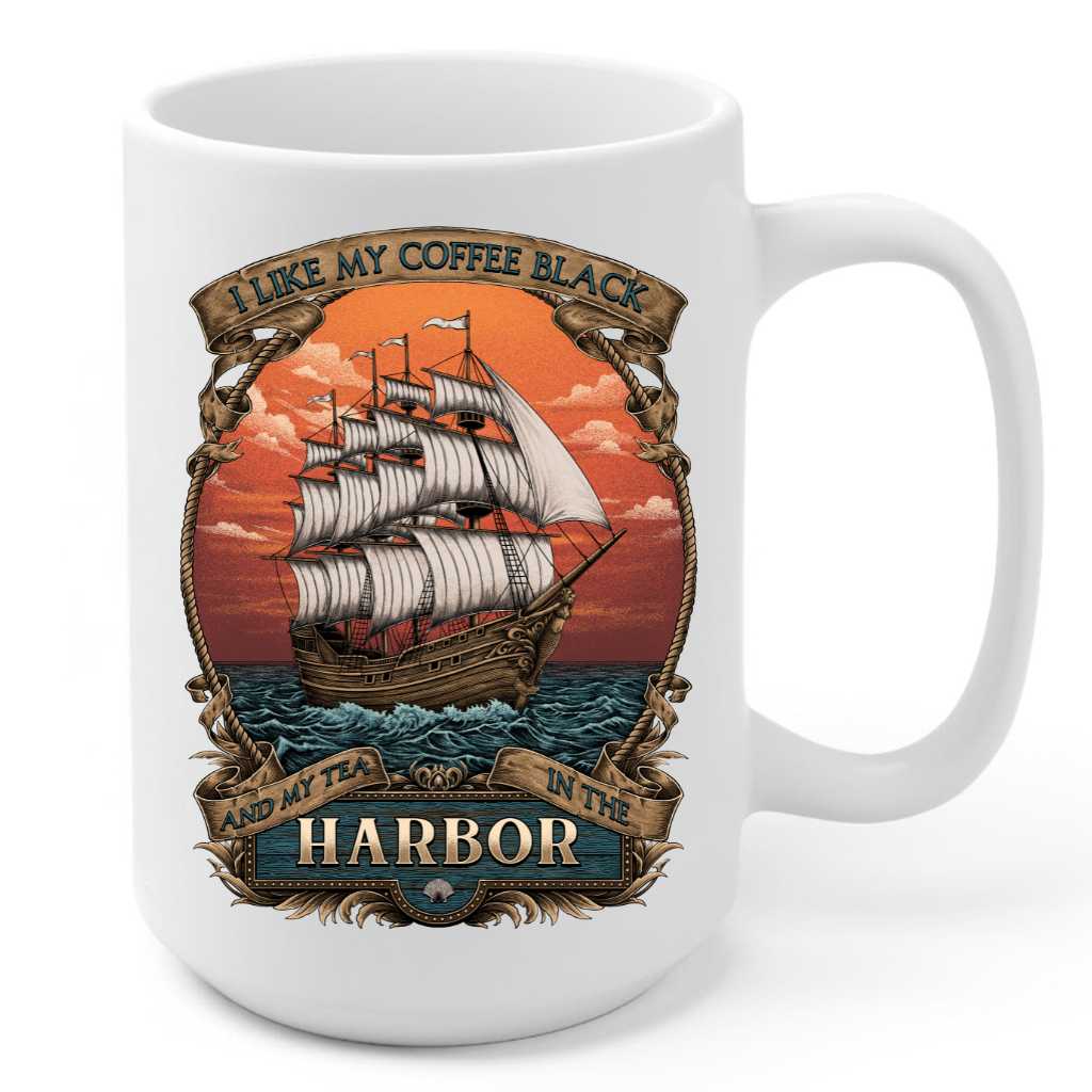 Mountains & Mermaids Black Harbor Coffee Mug MM3711