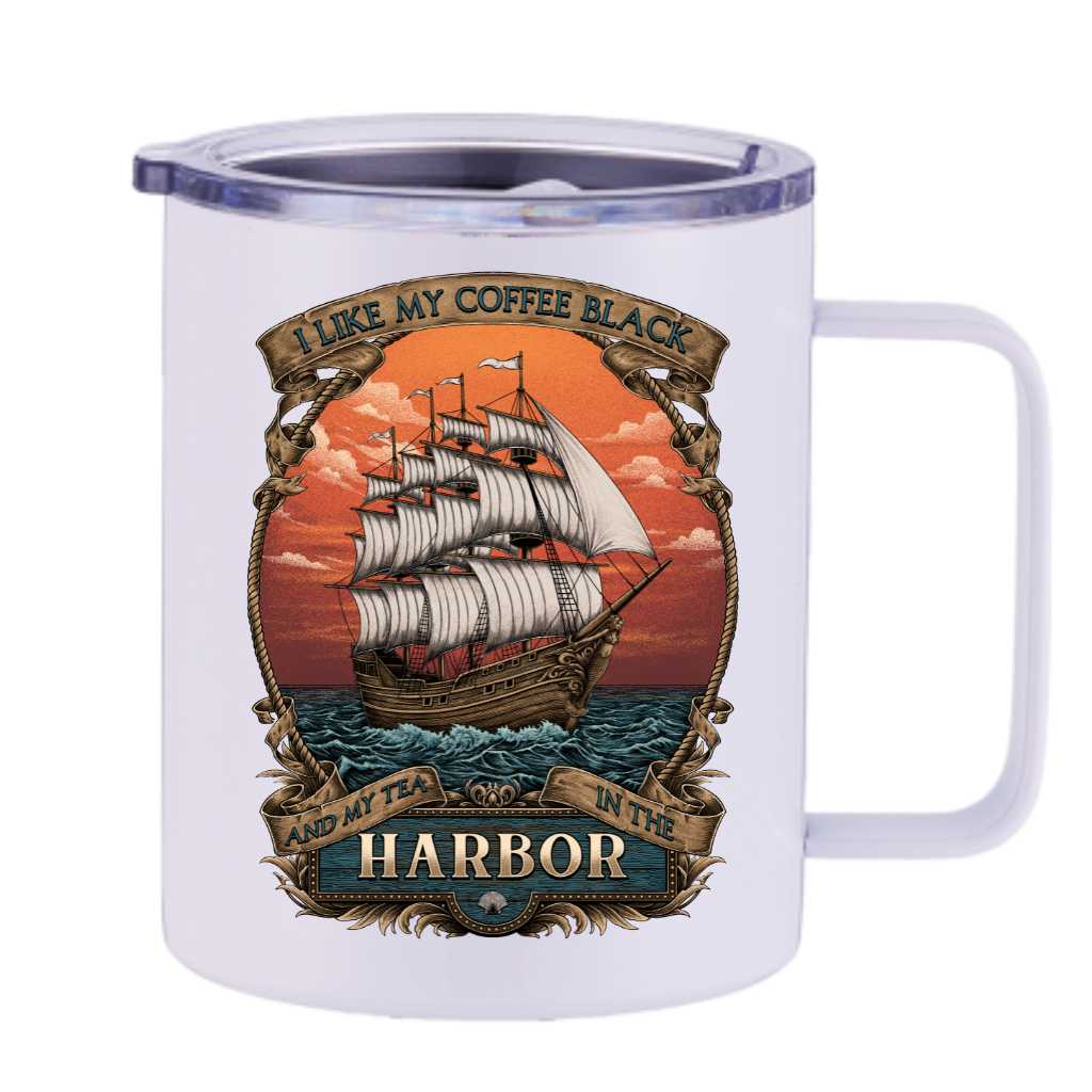 Mountains &amp; Mermaids Black Harbor Insulated Travel Mug MM7082