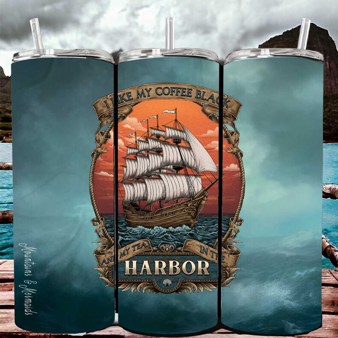 Mountains & Mermaids Black Harbor Insulated Tumbler MM2564