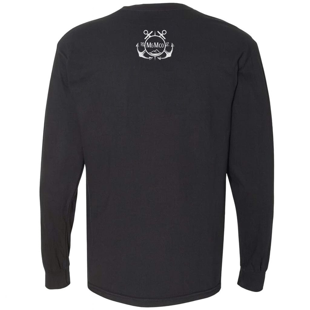 Mountains & Mermaids Black Harbor Long Sleeve T-Shirt (Black)