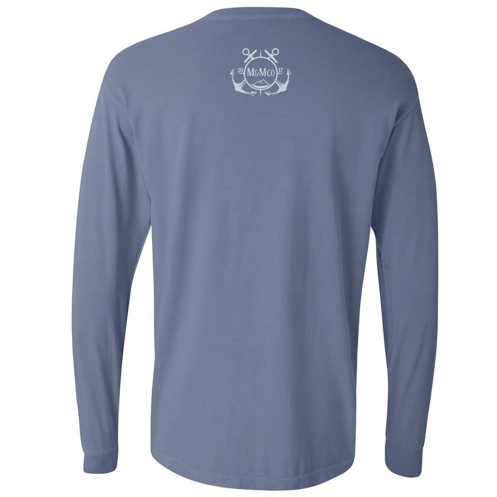 Mountains & Mermaids Black Harbor Long Sleeve T-Shirt (Blue Jean) Small MM2581