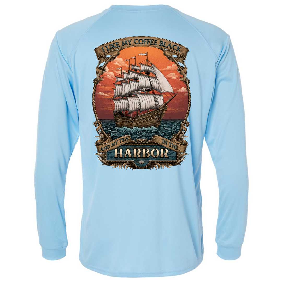 Mountains &amp; Mermaids Black Harbor Performance Sun Shirt (Blue Mist) Small MM2599