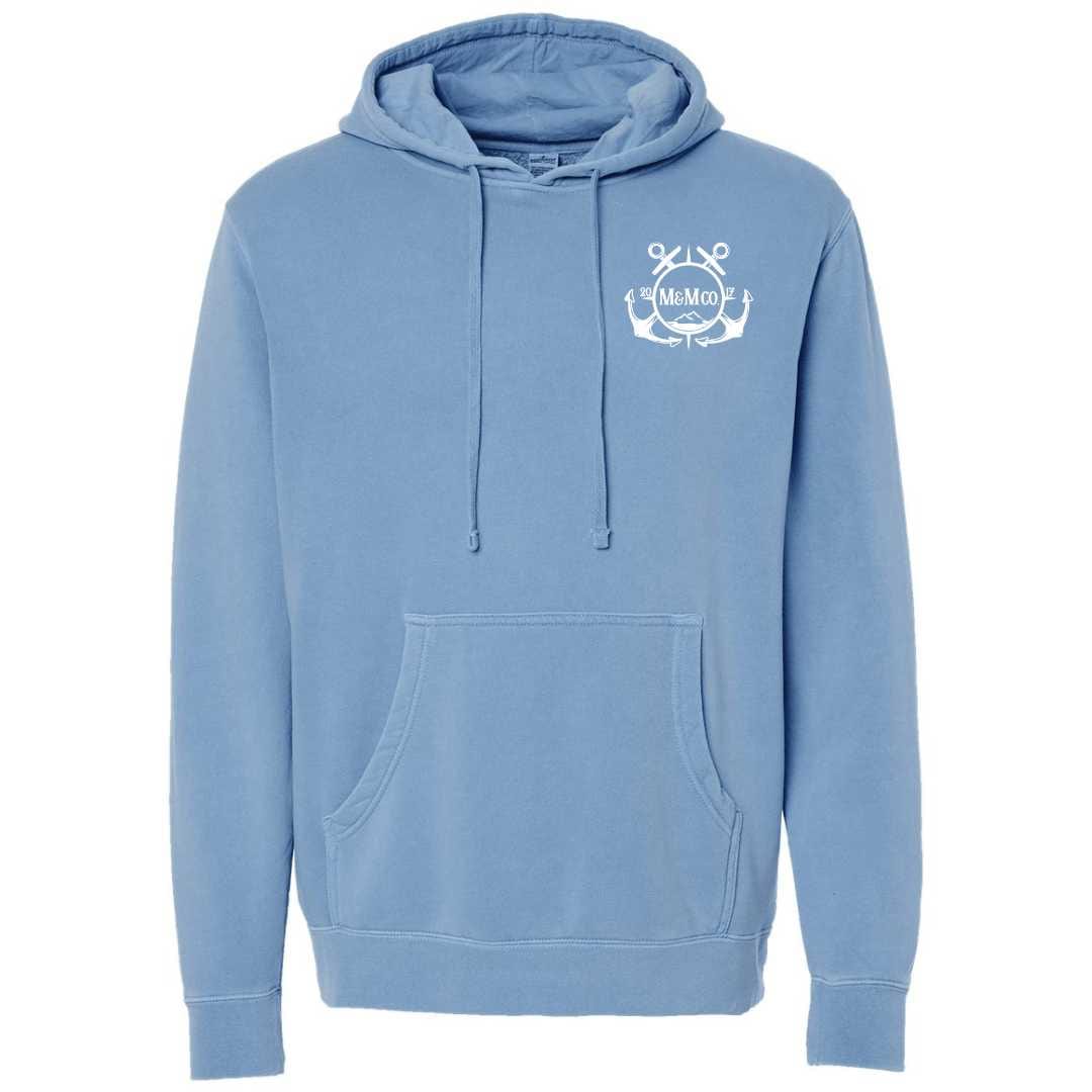 Mountains & Mermaids Black Harbor Pullover Hoodie (Light Blue) Small MM2617