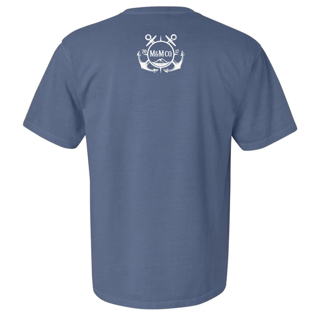 Mountains & Mermaids Black Harbor T-Shirt (Blue Jean)