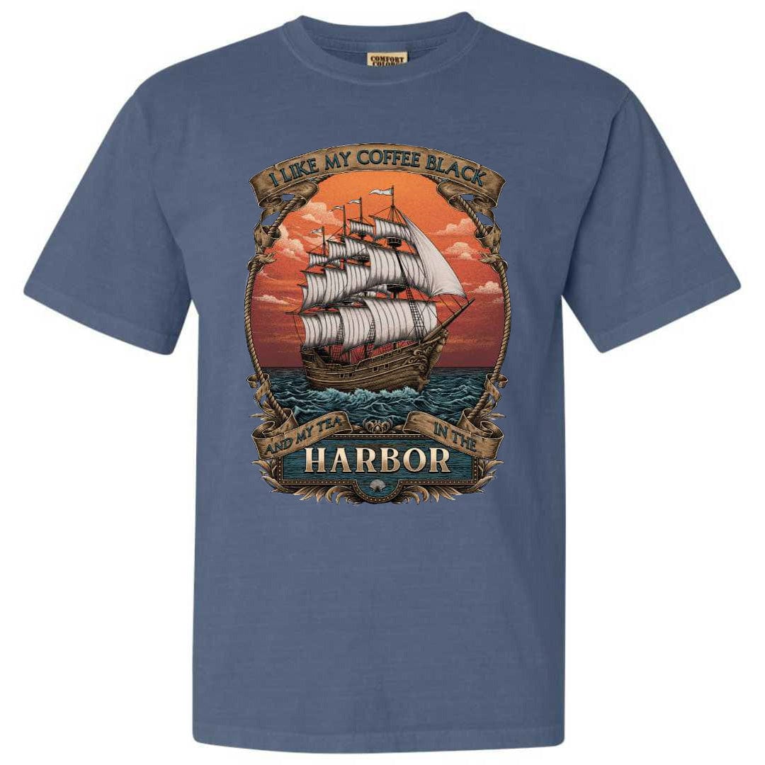 Mountains & Mermaids Black Harbor T-Shirt (Blue Jean) Small MM2656