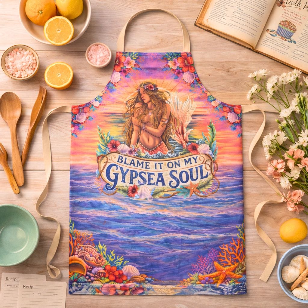 Mountains & Mermaids Blame It On My Gypsea Soul Apron One size / Beige 78594684738183704519