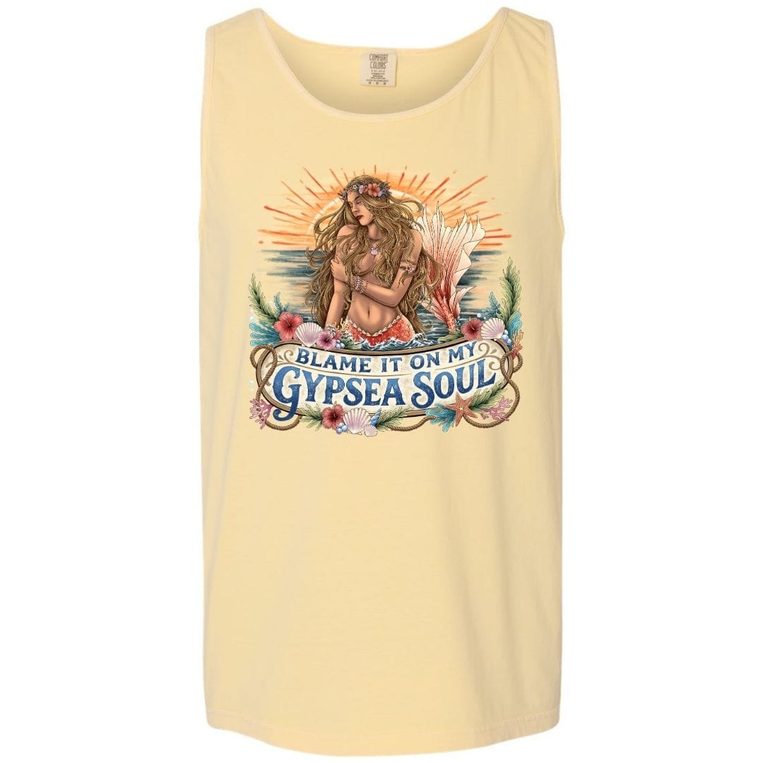 Mountains & Mermaids Blame It On My GypSea Soul Boyfriend Tank Small / Sunshine