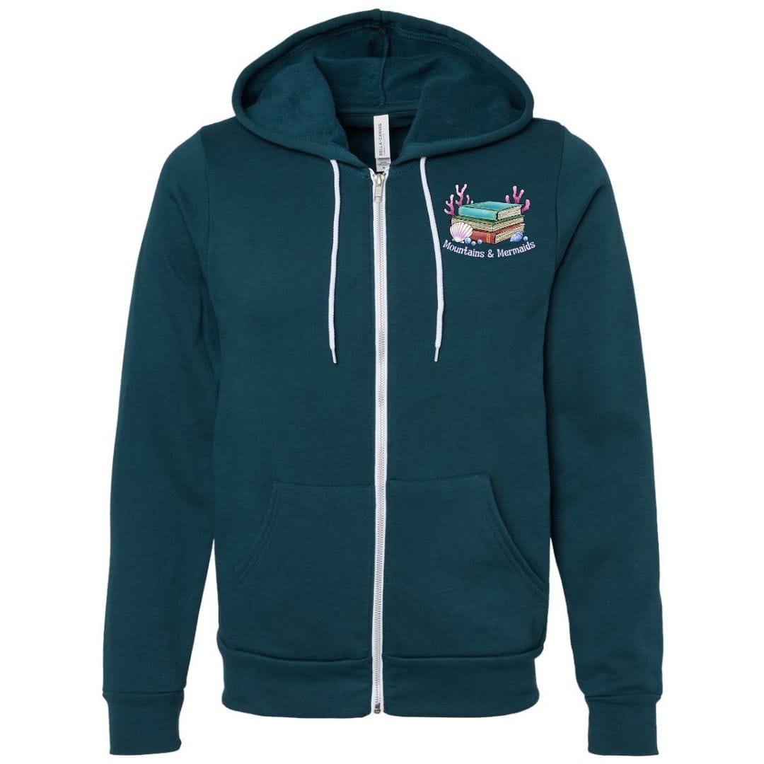 Mountains & Mermaids Bookish Mermaid Full Zip Fleece Hoodie