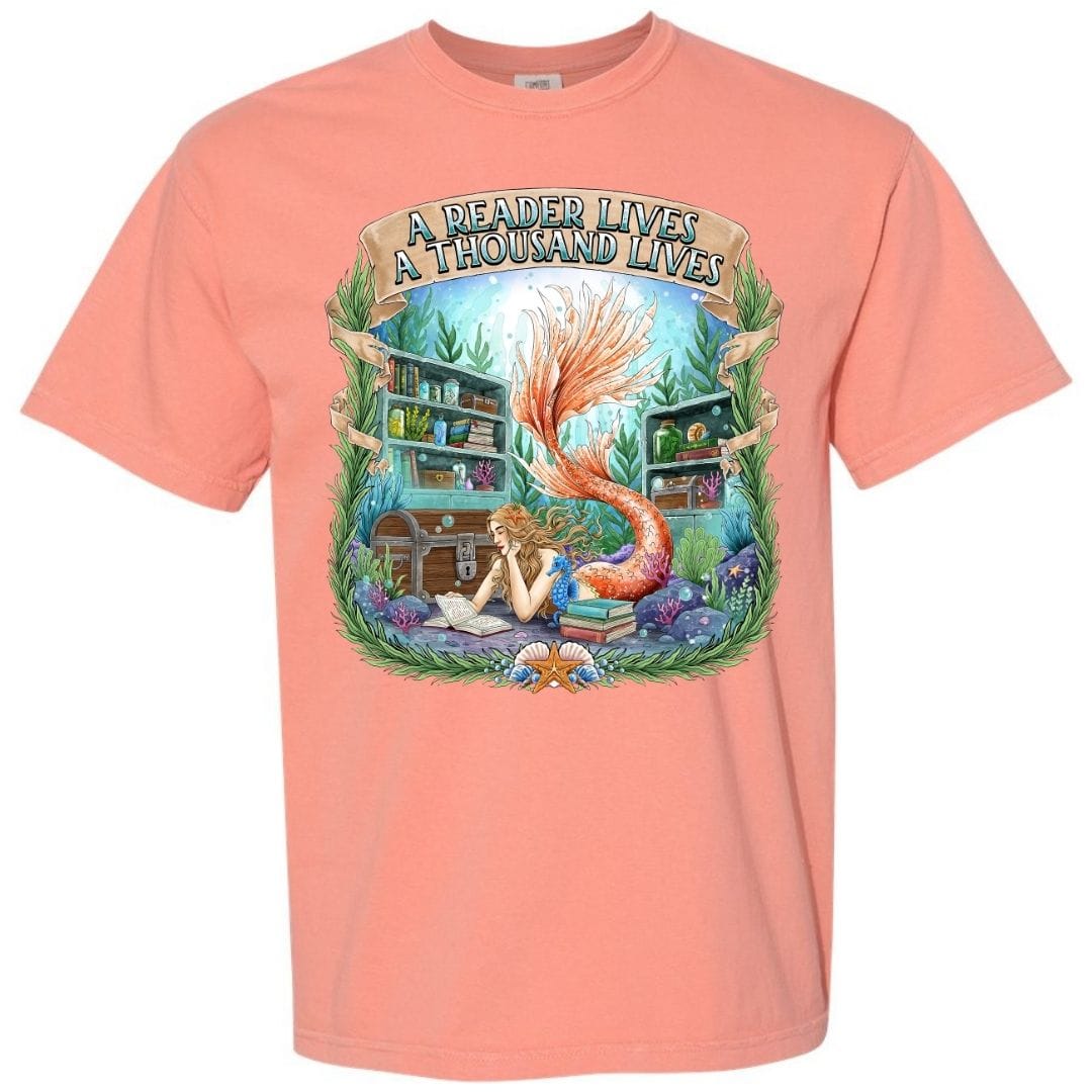 Mountains & Mermaids Bookish Mermaid T-Shirt Small / Terracotta