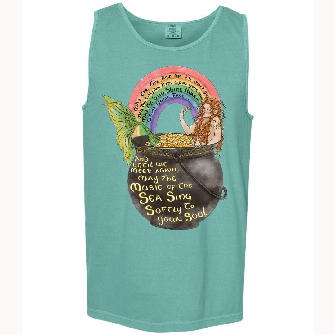 Mountains & Mermaids Celtic Mermaid Boyfriend Tank Small / Seafoam MM1718