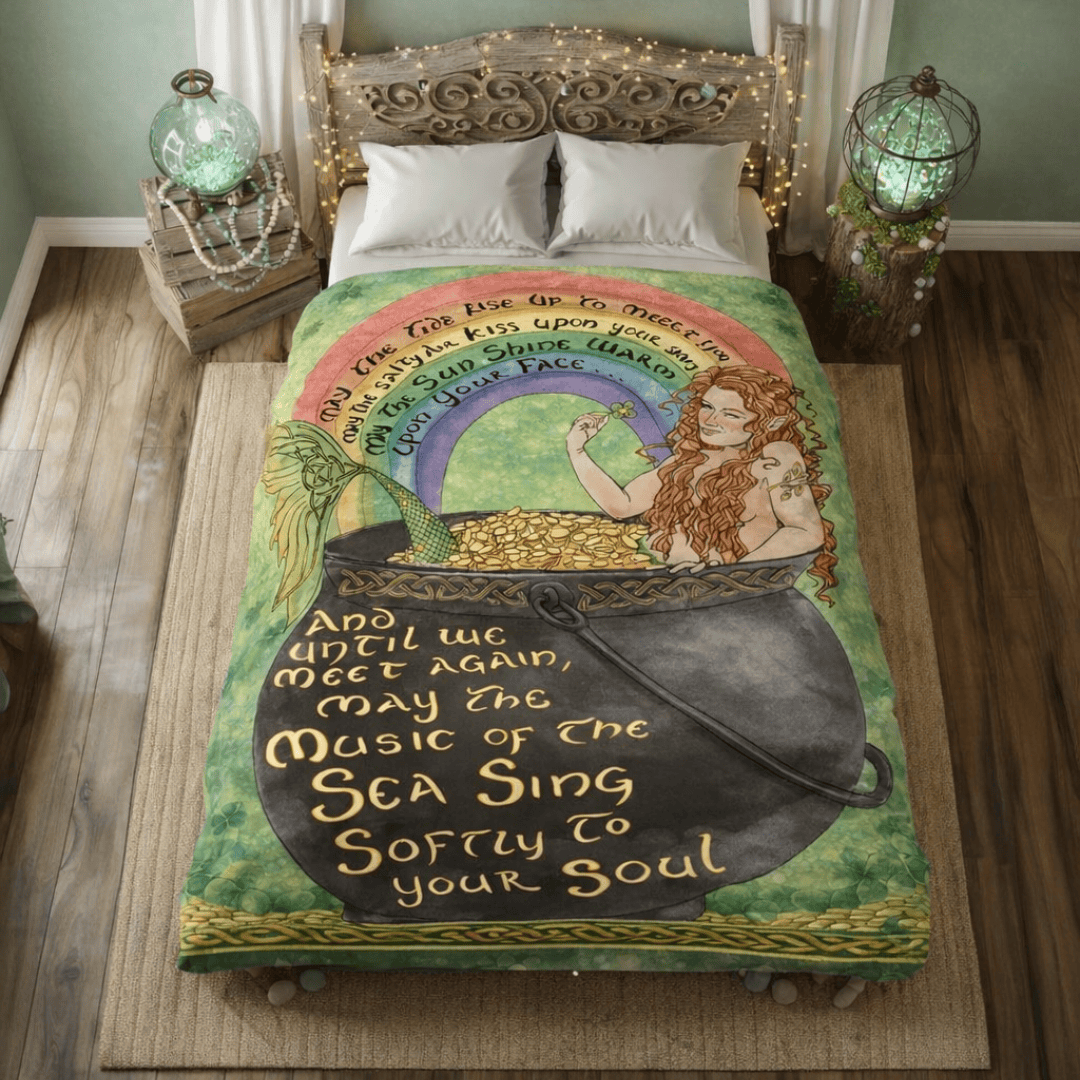 Mountains & Mermaids Celtic Mermaid Plush Blanket