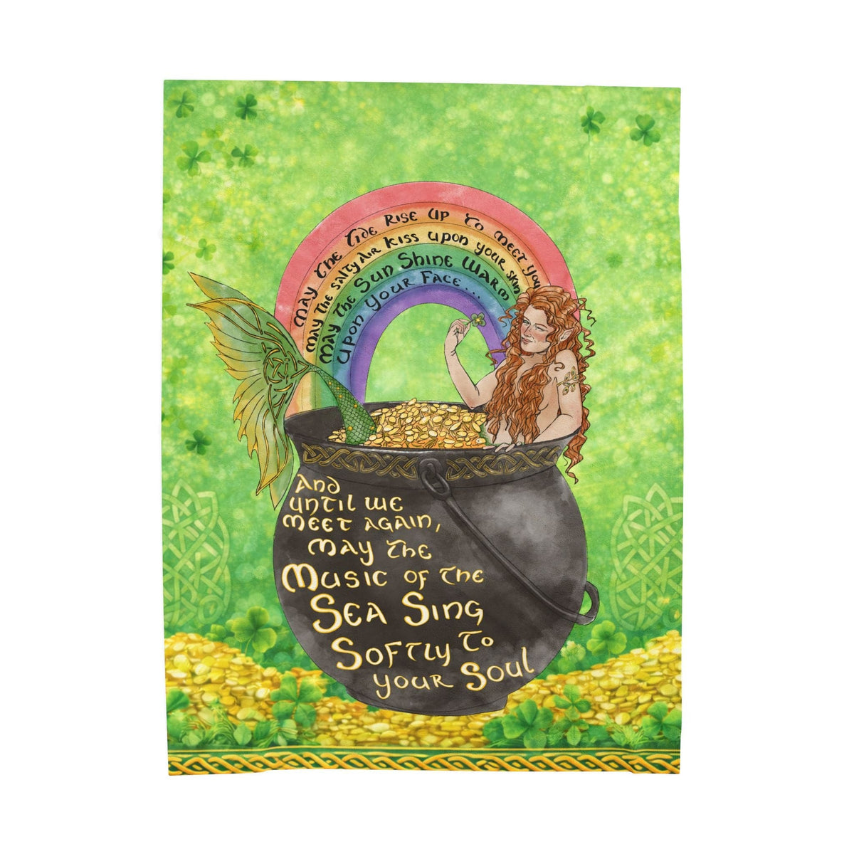 Mountains & Mermaids Celtic Mermaid Plush Blanket 50" × 60" 64851509172628314261