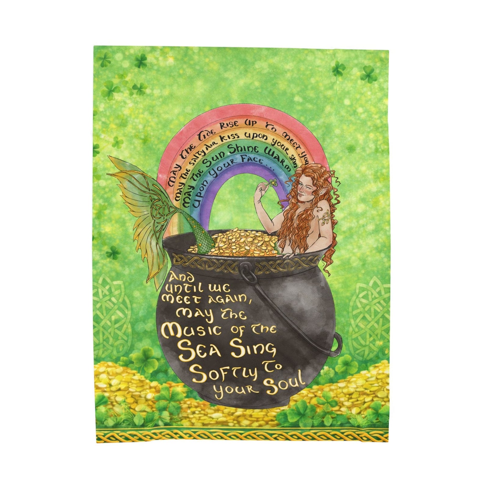 Mountains & Mermaids Celtic Mermaid Plush Blanket