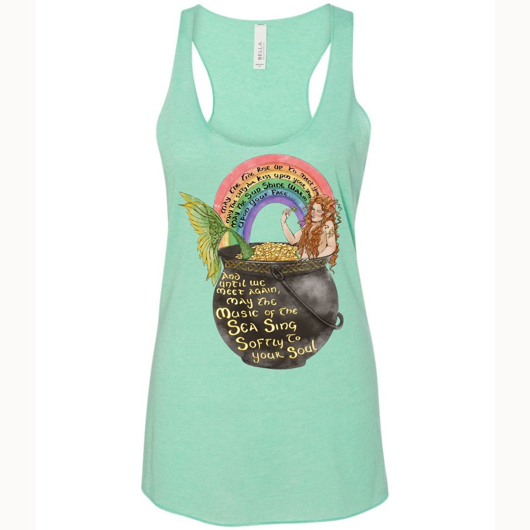 Mountains &amp; Mermaids Celtic Mermaid Racerback Tank Small / Island Mint MM1308