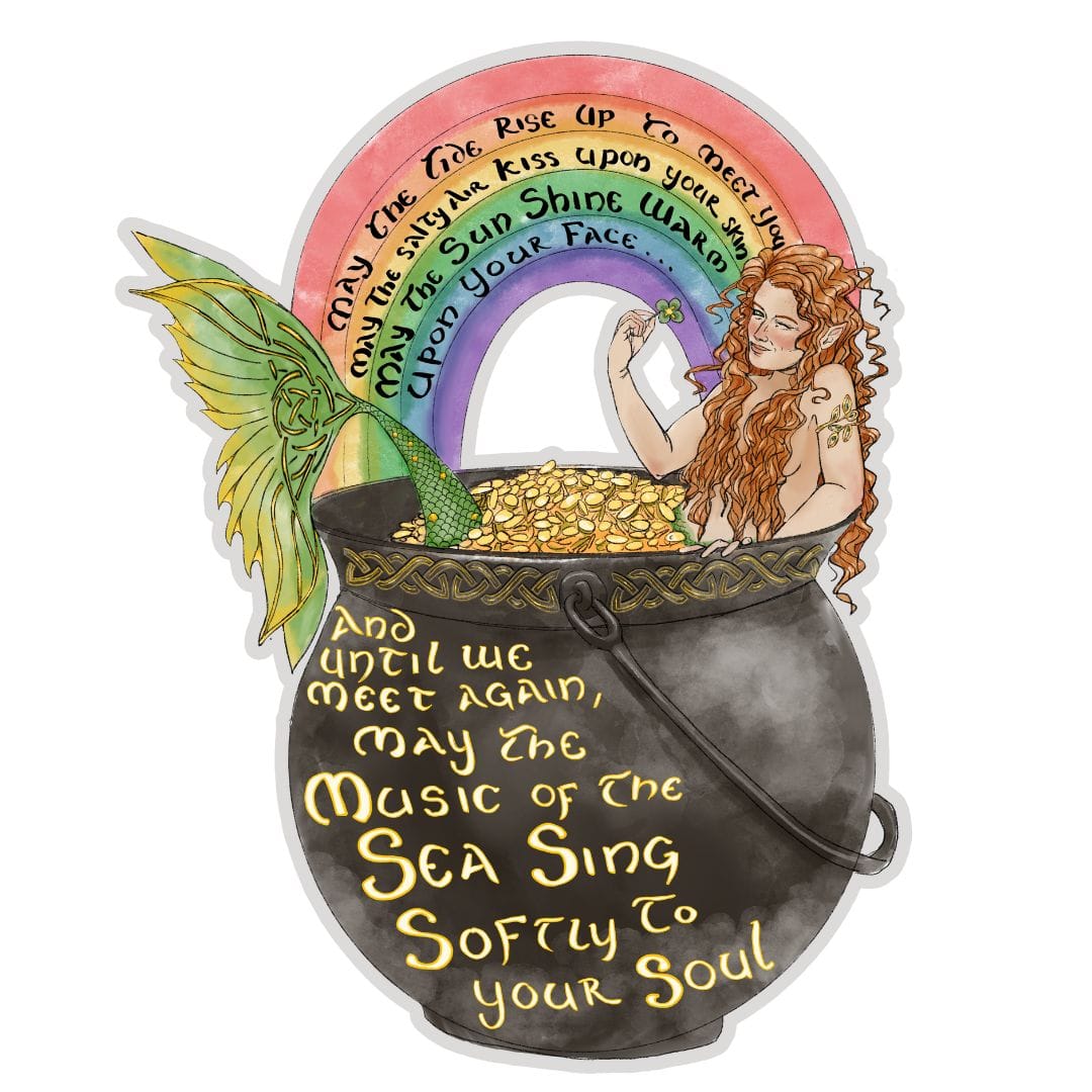 Mountains &amp; Mermaids Celtic Mermaid Sticker