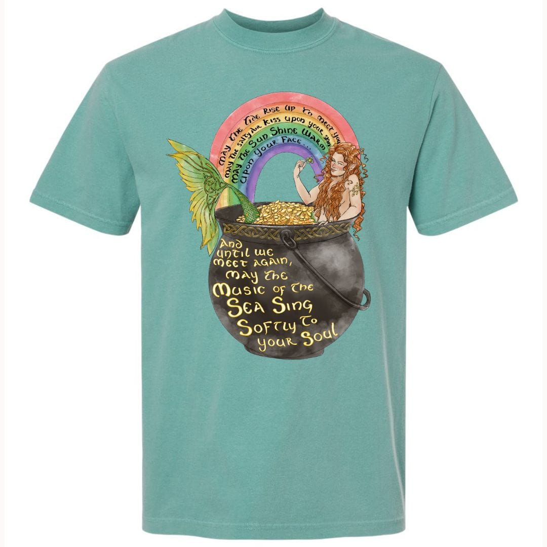 Mountains & Mermaids Celtic Mermaid T-Shirt Small / Seafoam