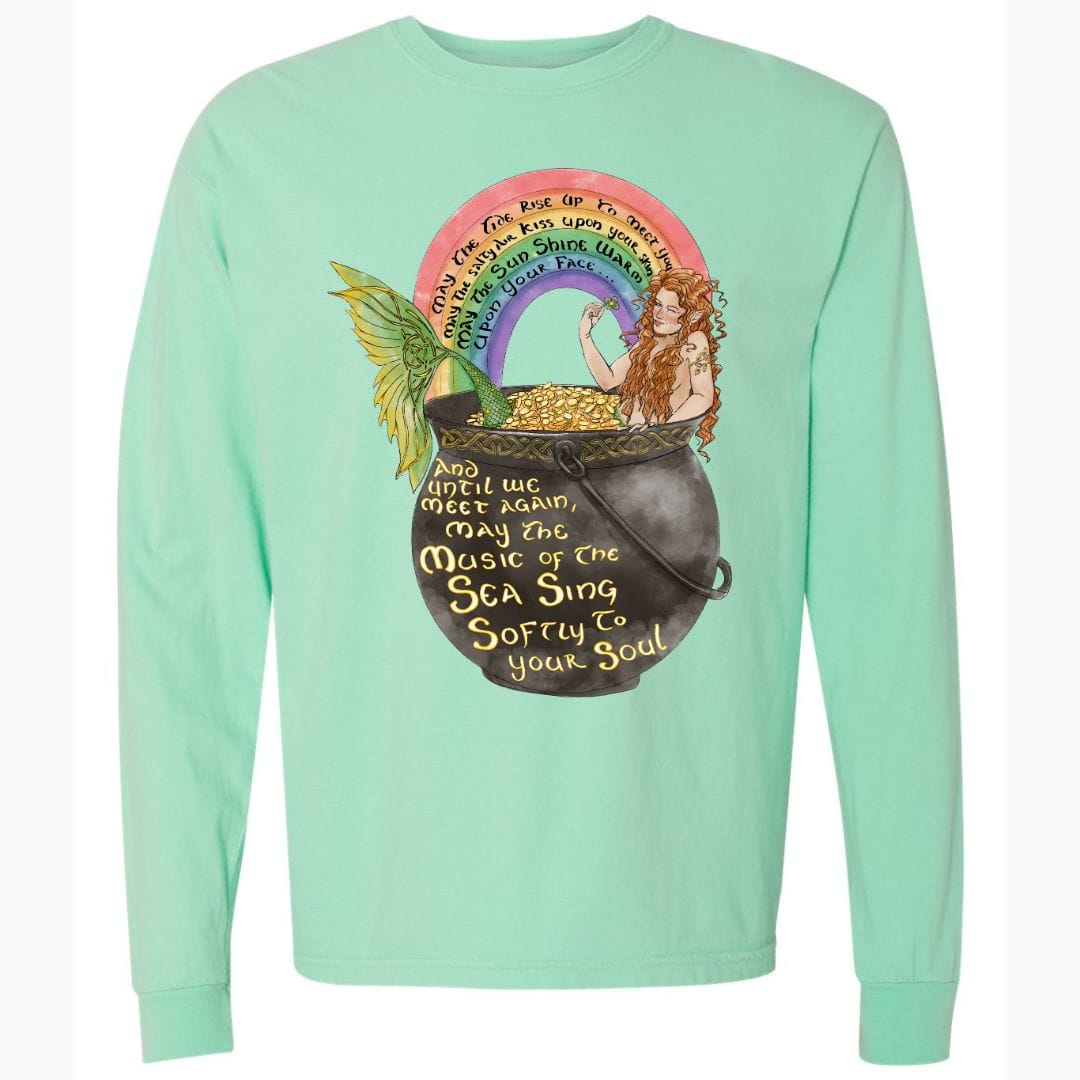 Mountains &amp; Mermaids Celtic Mermaid Unisex Long Sleeve T-Shirt Small / Island Reef MM1844