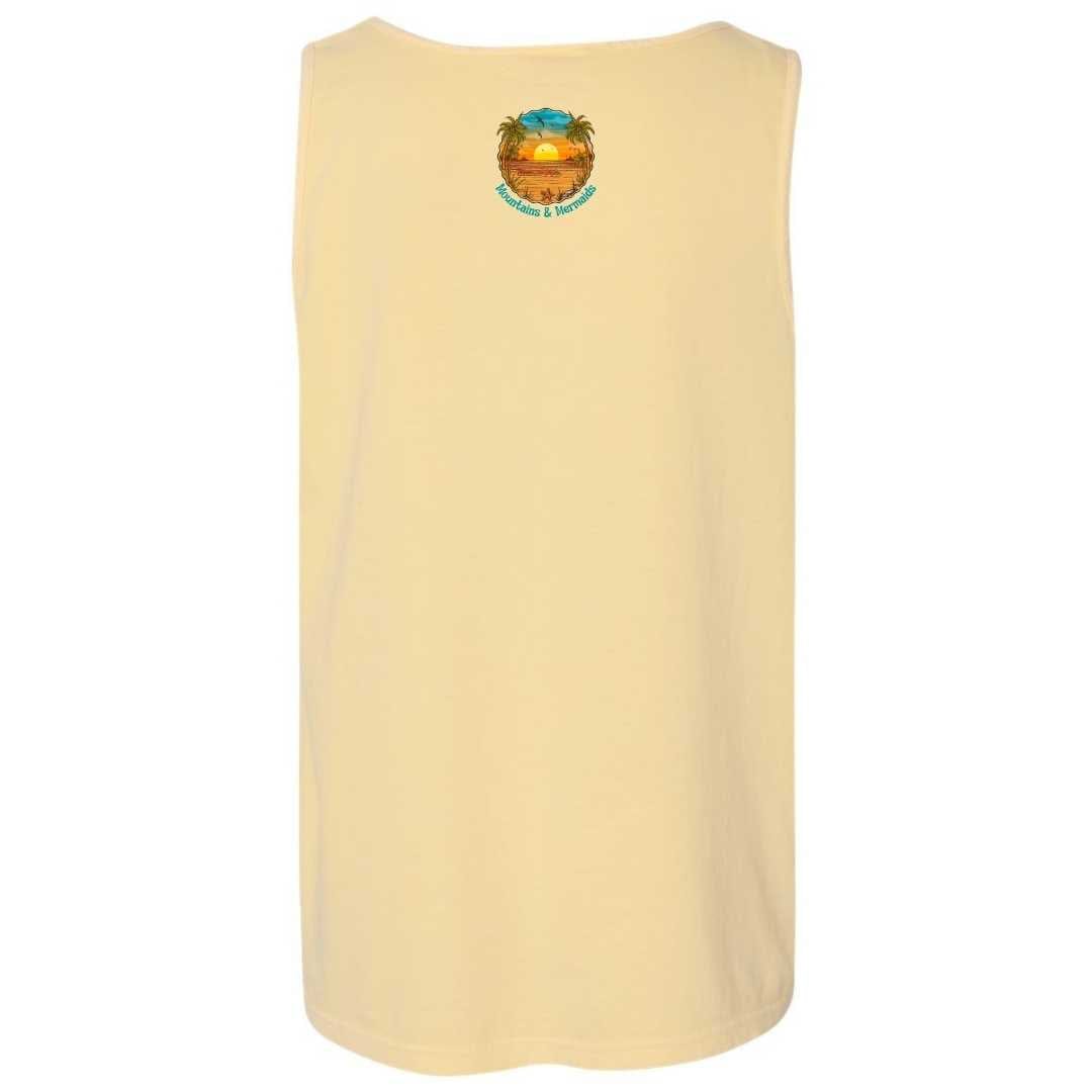 Mountains & Mermaids Chasing Sunsets Boyfriend Tank (Butter Yellow) Small