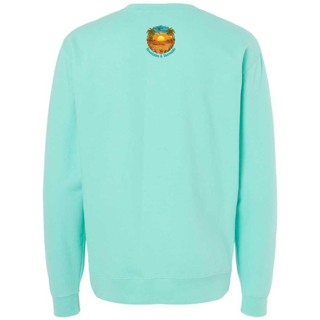 Mountains & Mermaids Chasing Sunsets Crewneck Sweatshirt (Mint) Small