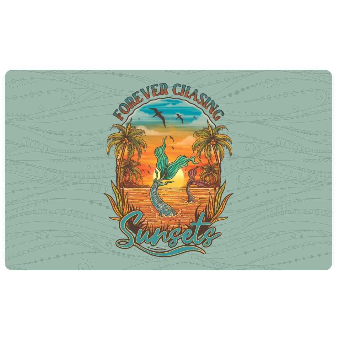 Mountains & Mermaids Chasing Sunsets Doormat 18'' × 30'' 91556043888861399464