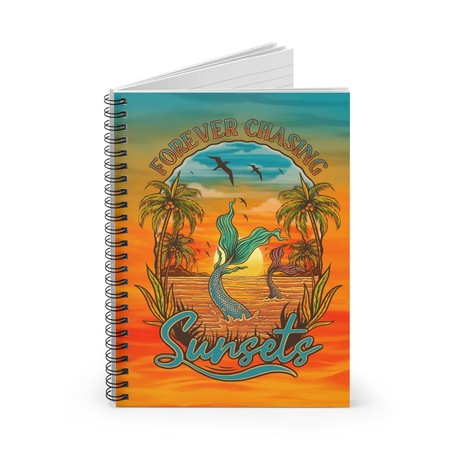 Mountains & Mermaids Chasing Sunsets Notebook One Size 23652728530999722971