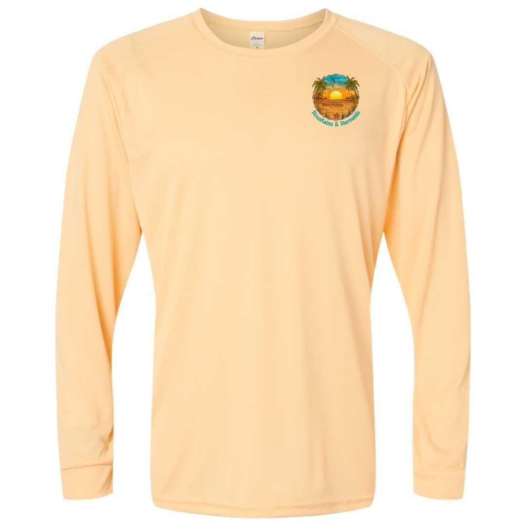 Mountains & Mermaids Chasing Sunsets Performance Sun Shirt (Peachy)