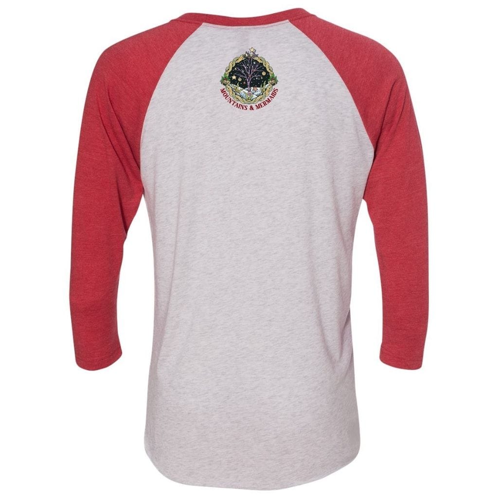 Mountains & Mermaids Christmas Mermaid Baseball T-Shirt