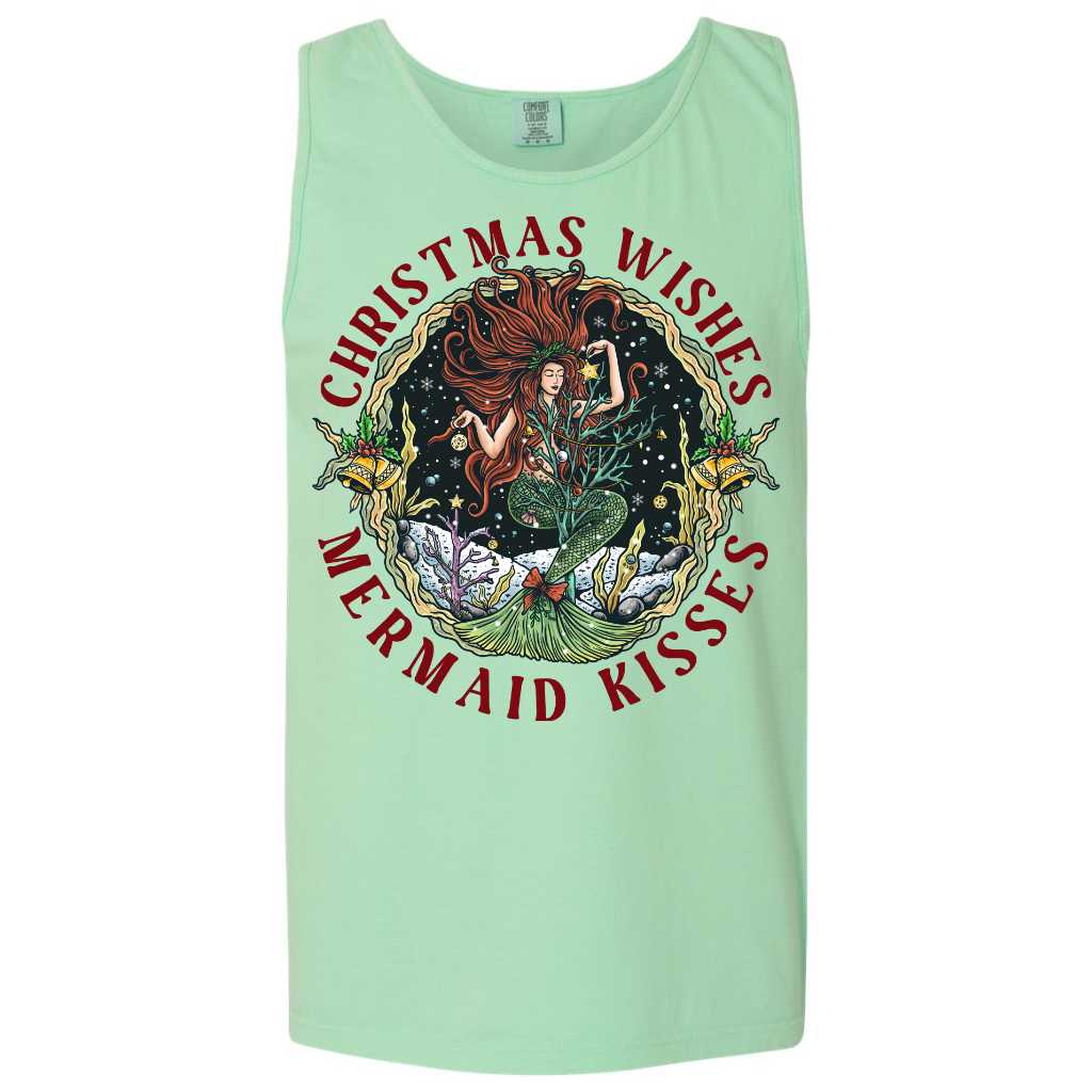 Mountains & Mermaids Christmas Mermaid Boyfriend Tank (Island Reef) Small MM2711
