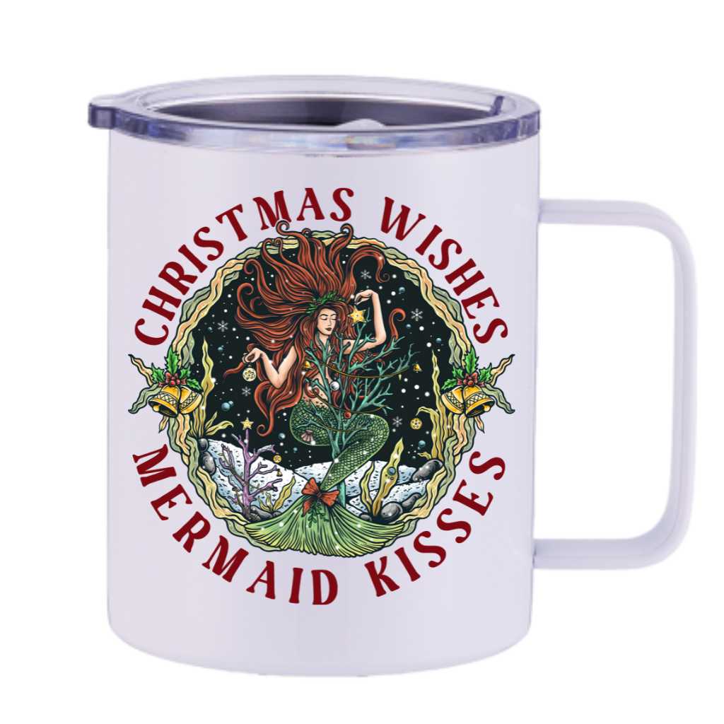 Mountains & Mermaids Christmas Mermaid Insulated Travel Mug MM1089