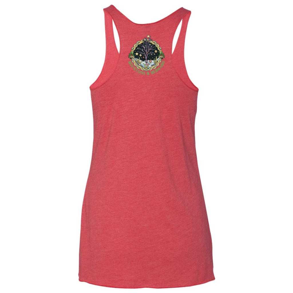 Mountains & Mermaids Christmas Mermaid Racerback Tank (Vintage Red) Small MM2776