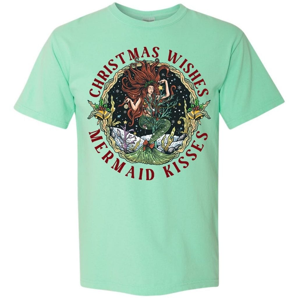 Mountains & Mermaids Christmas Mermaid Short Sleeve T-Shirt Small / Island Reef