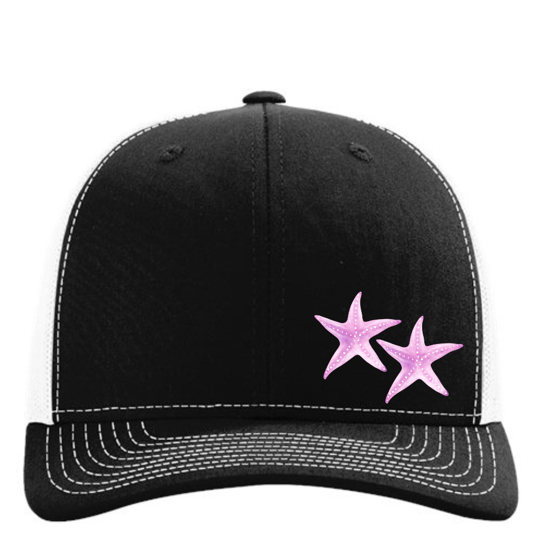 Mountains & Mermaids Coastal Starfish Trucker Hat Black MM1607