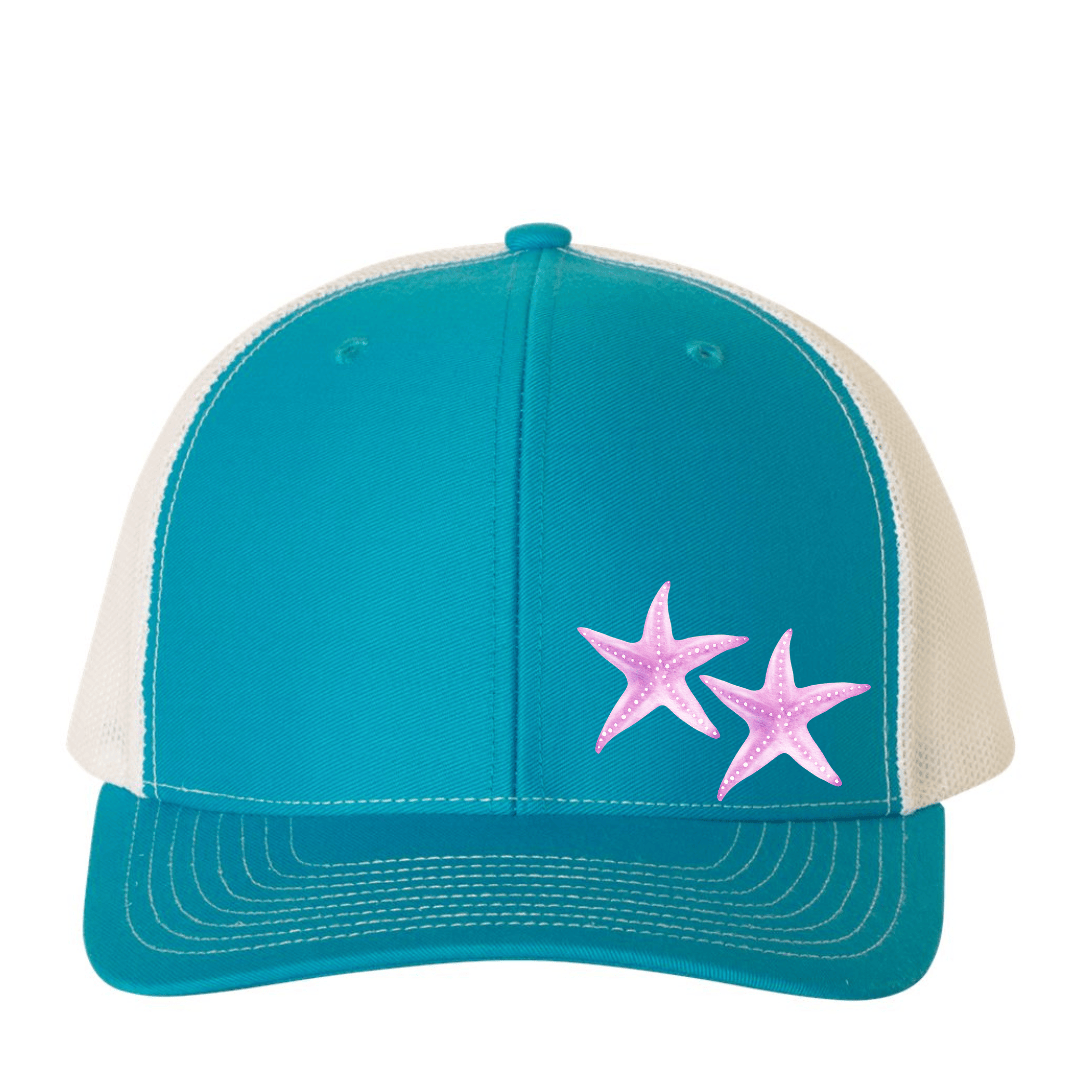 Mountains & Mermaids Coastal Starfish Trucker Hat Cyan MM1605