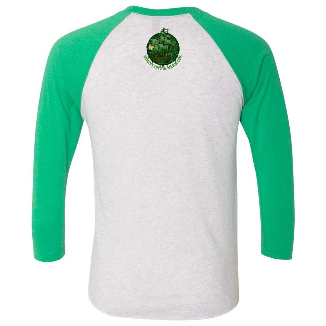 Mountains & Mermaids Flying Dutchman Baseball T-Shirt (Envy) Small