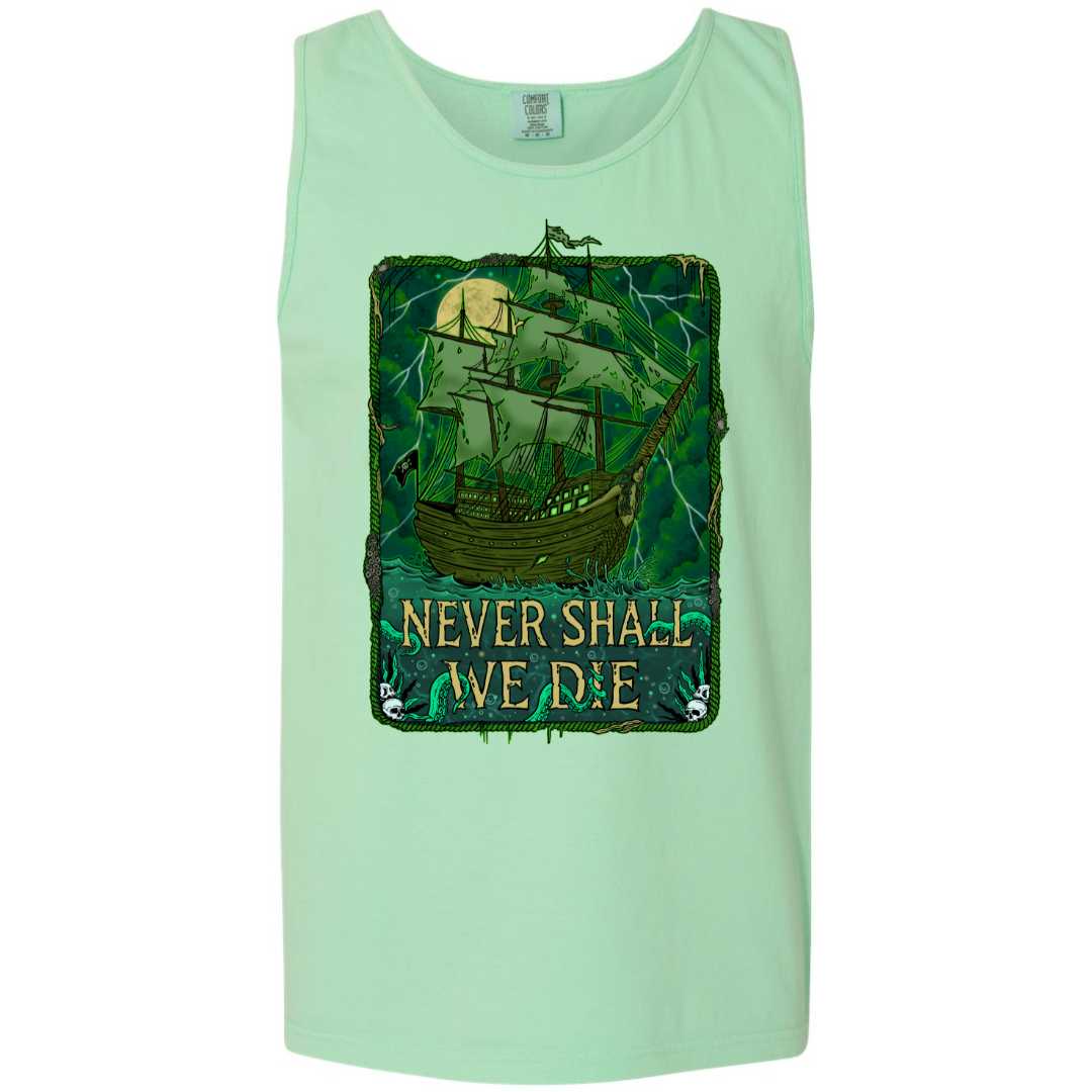 Mountains &amp; Mermaids Flying Dutchman Boyfriend Tank (Island Reef) Small