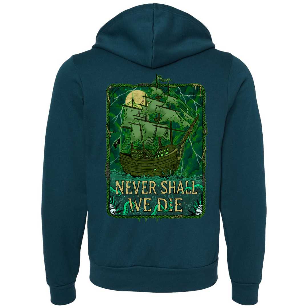 Mountains &amp; Mermaids Flying Dutchman Full Zip Fleece Hoodie (Atlantic) S