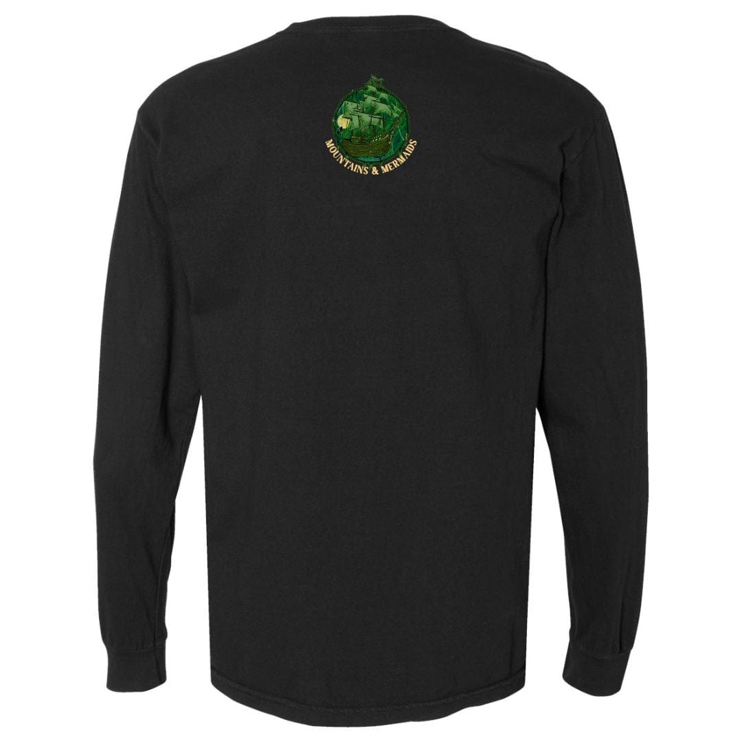 Mountains & Mermaids Flying Dutchman Long Sleeve T-Shirt (Black)
