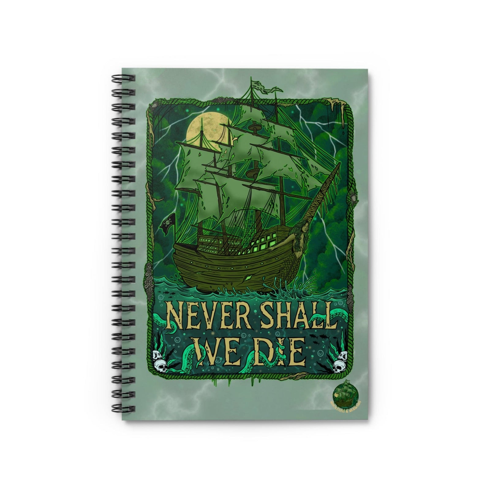 Mountains & Mermaids Flying Dutchman Notebook One Size 31893755845598562782